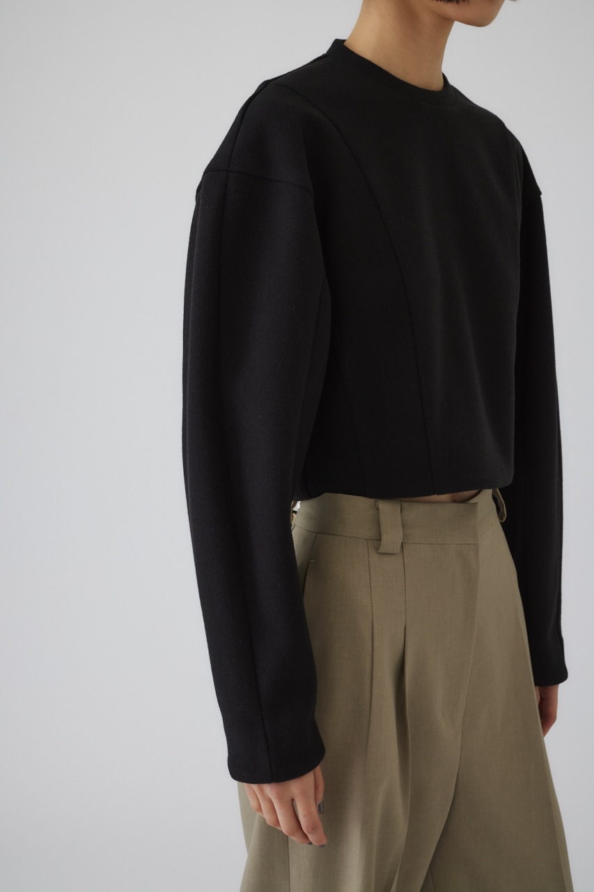 【LIMITED SALE】Warming jersey cropped PO BLK FREE
