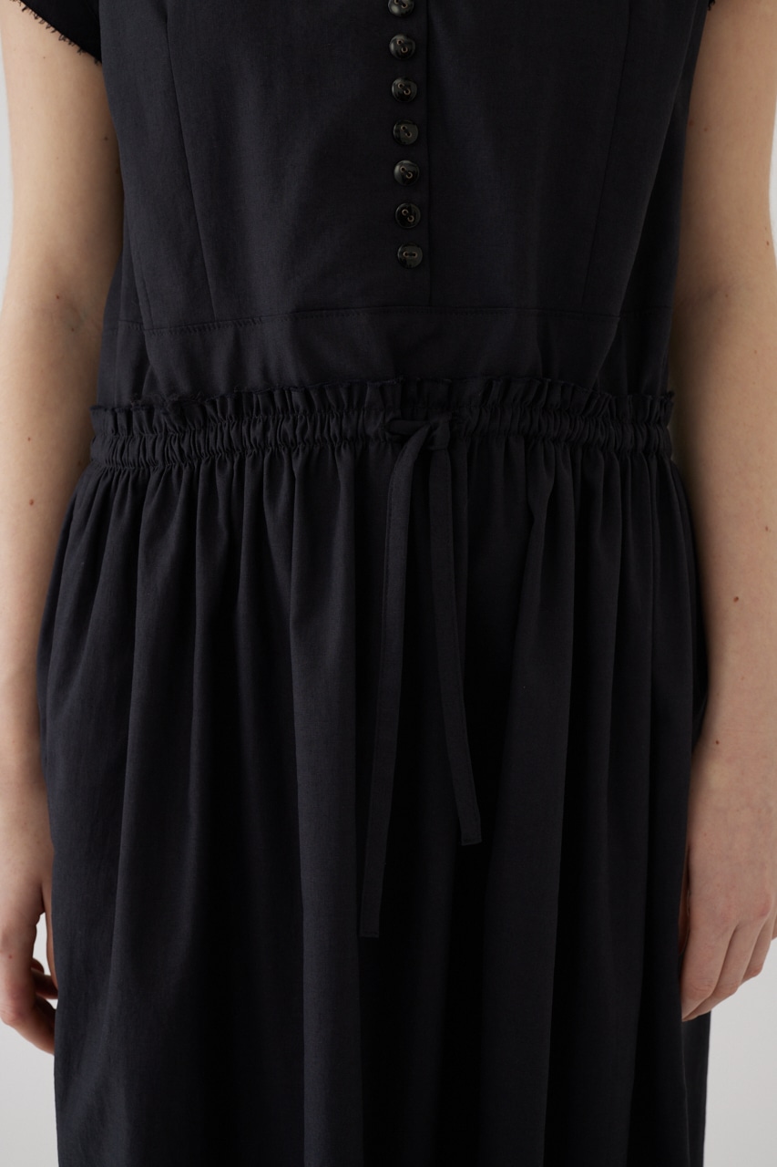 Waist narrow long dress BLK 36