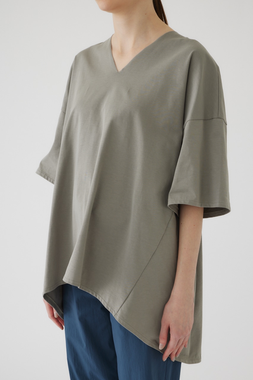Oversized round T/SH L/GRY FREE