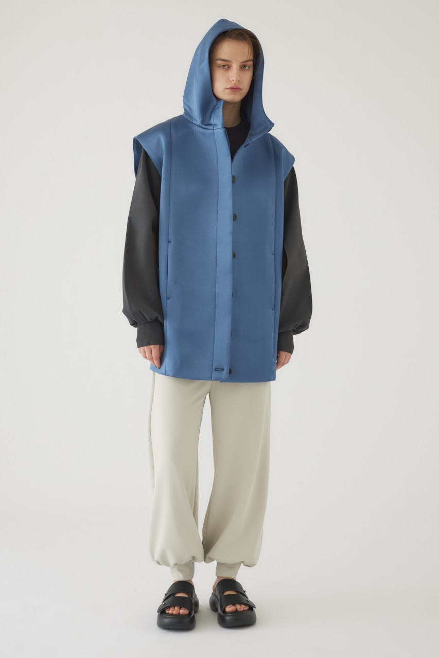 Bonding hoodie vest BLU FREE