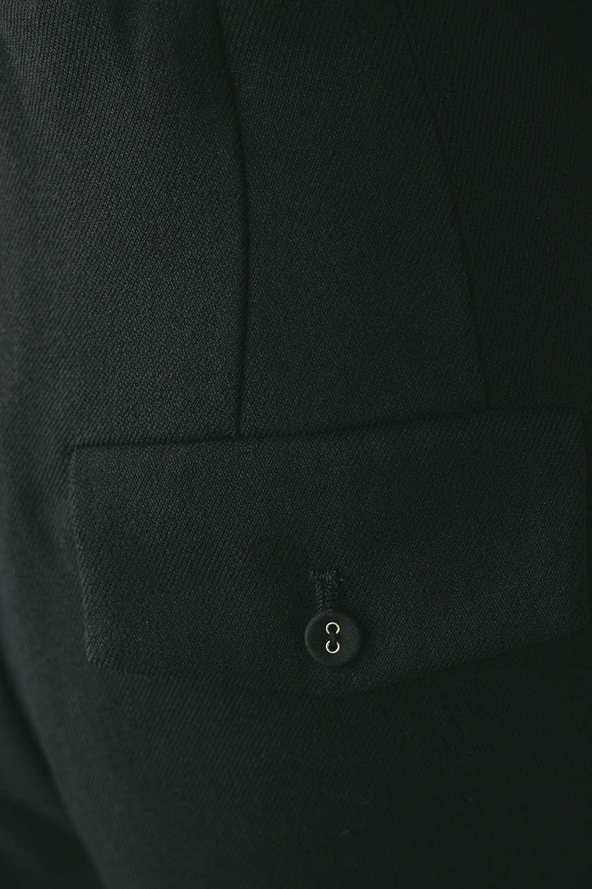 センタープレスシガレットパンツ BLK S