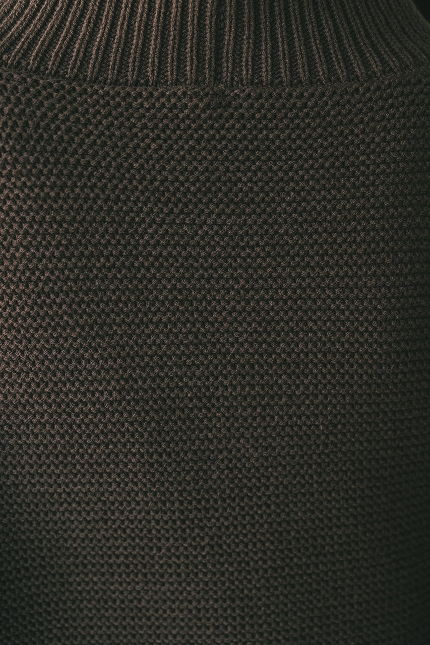 チョーカーネックVニット BRN FREE