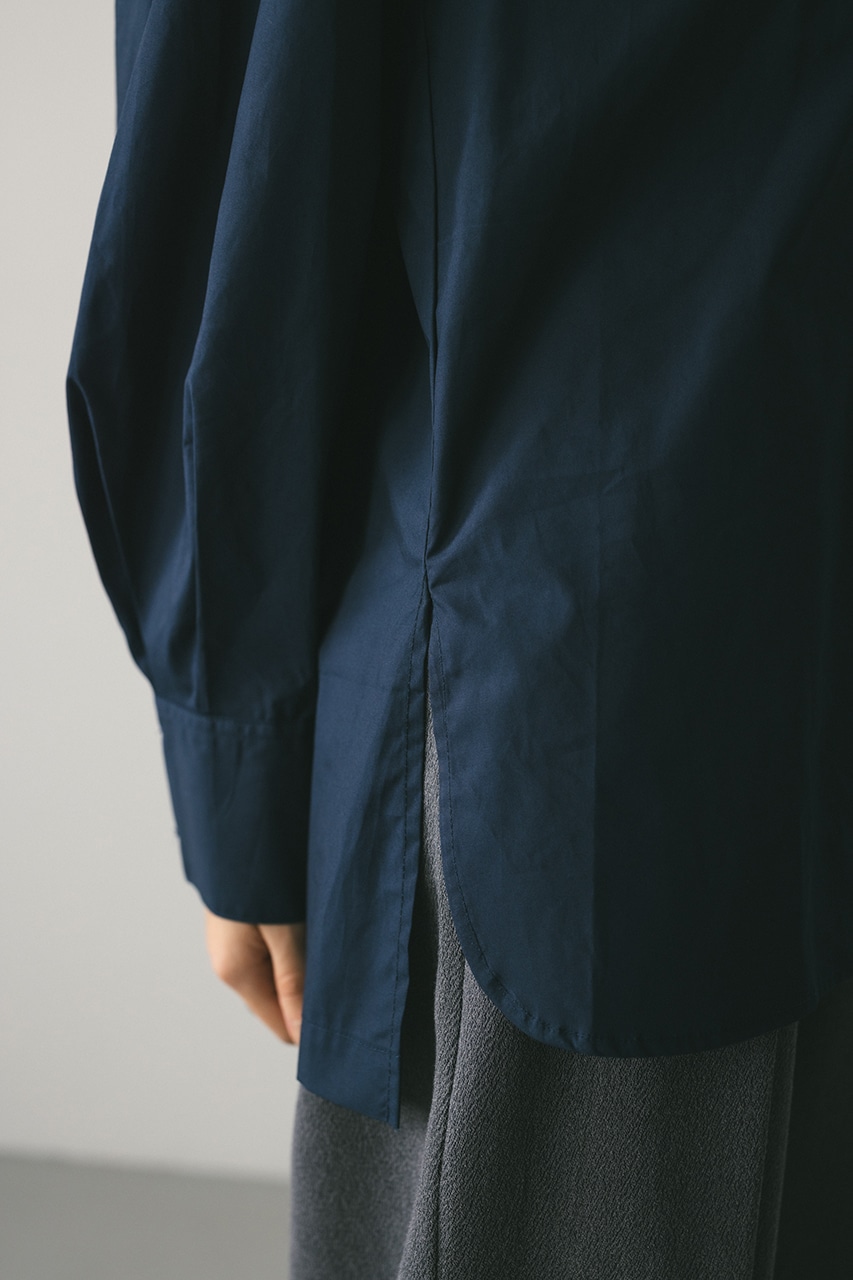 ラッフルカラーブラウス NVY FREE