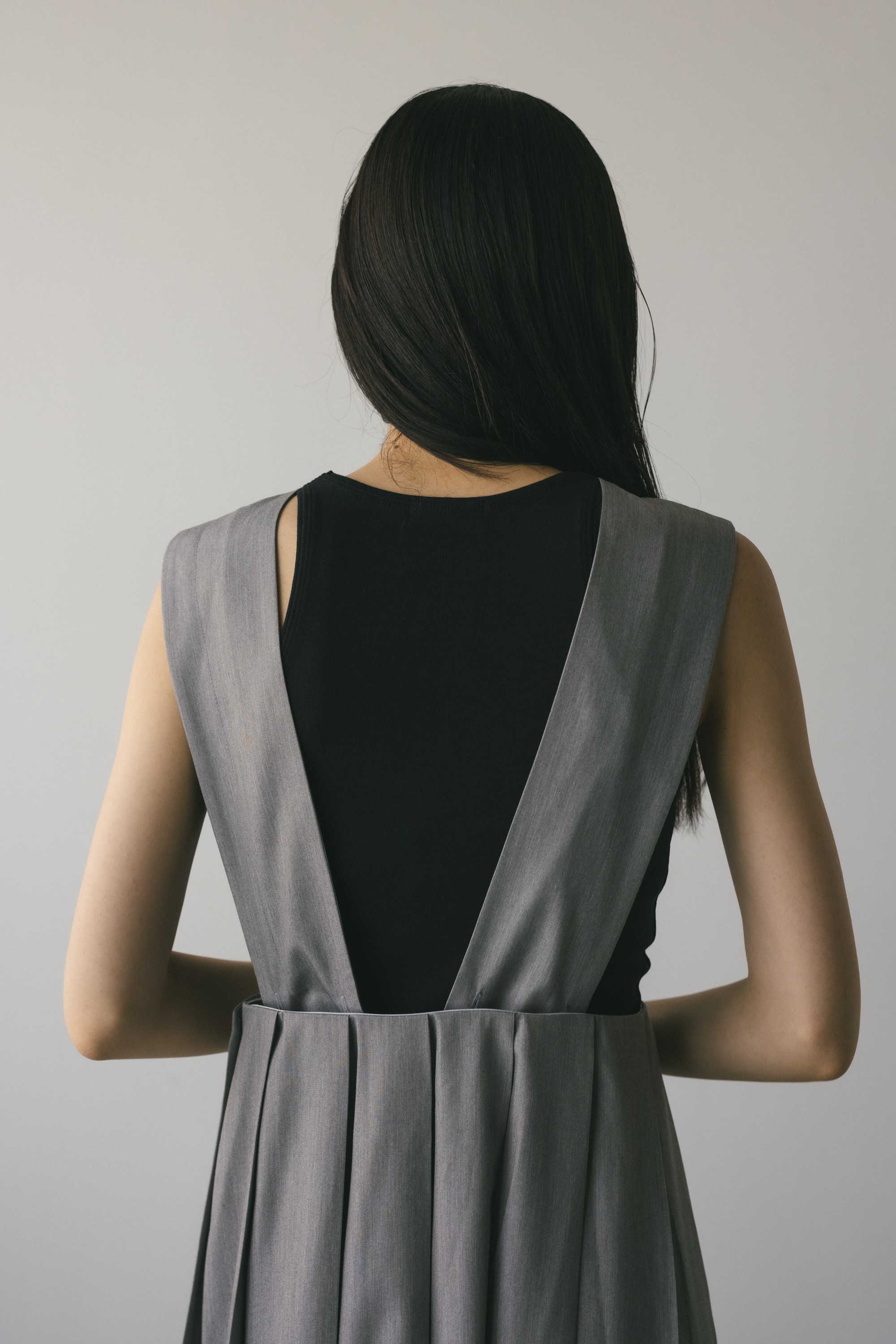 2WAYサイドオープンワイドプリーツスカート GRY S