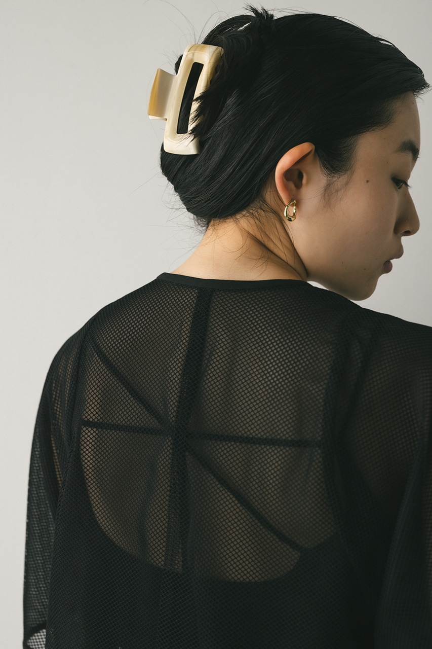 パイピングメッシュトップ BLK FREE