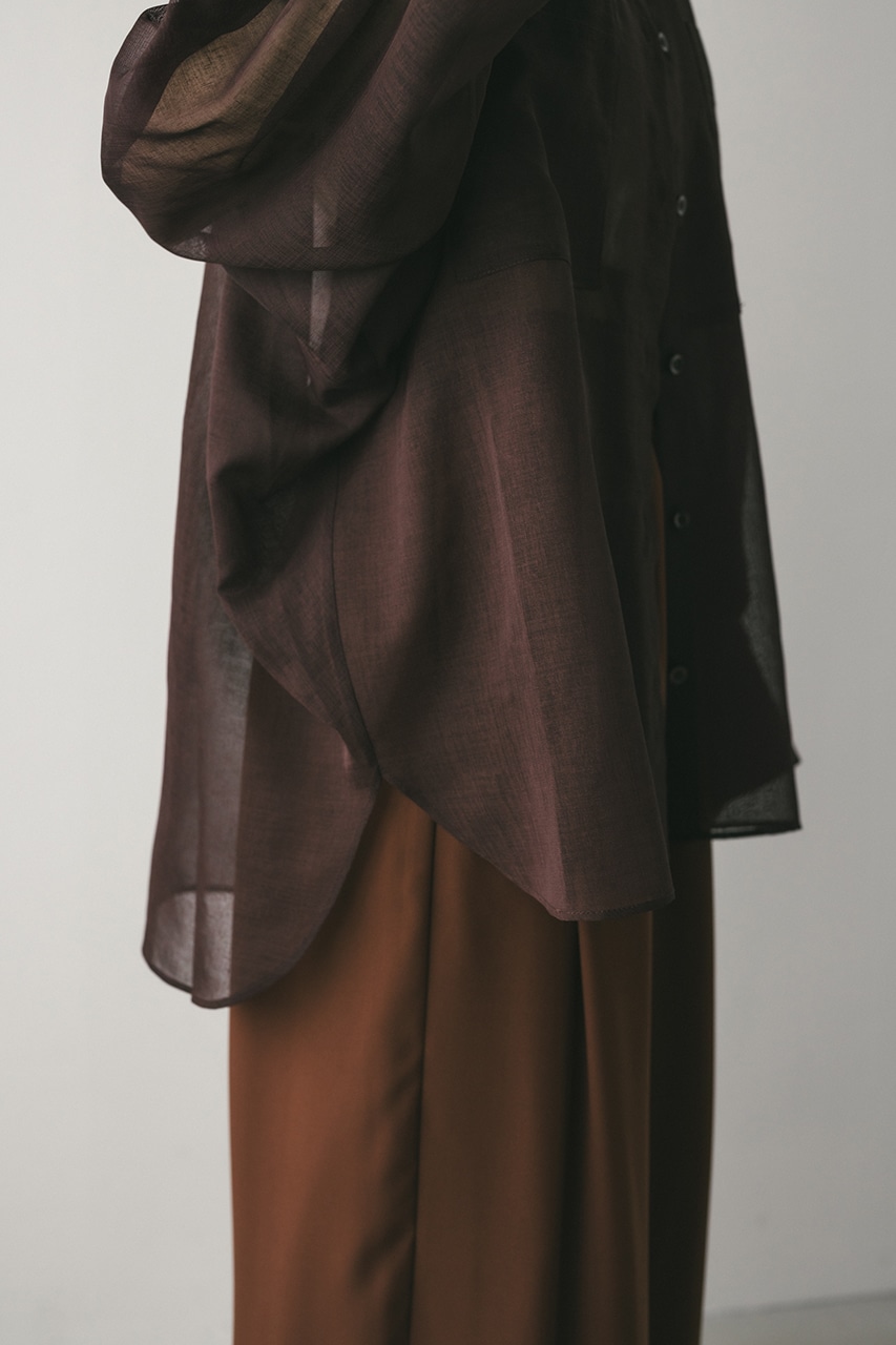 ルーズポケットシアーシャツ BRN FREE