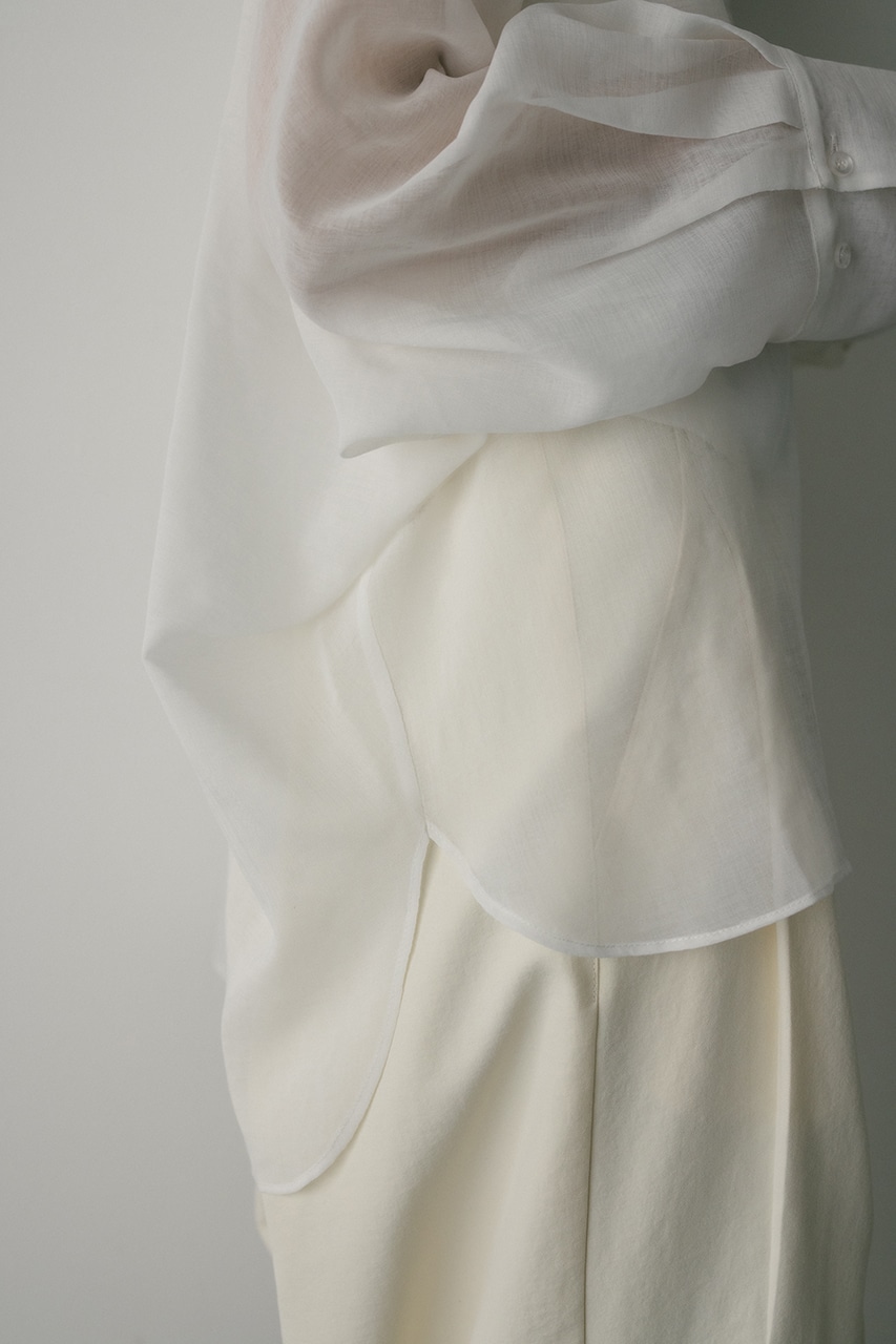 ルーズポケットシアーシャツ IVOY FREE