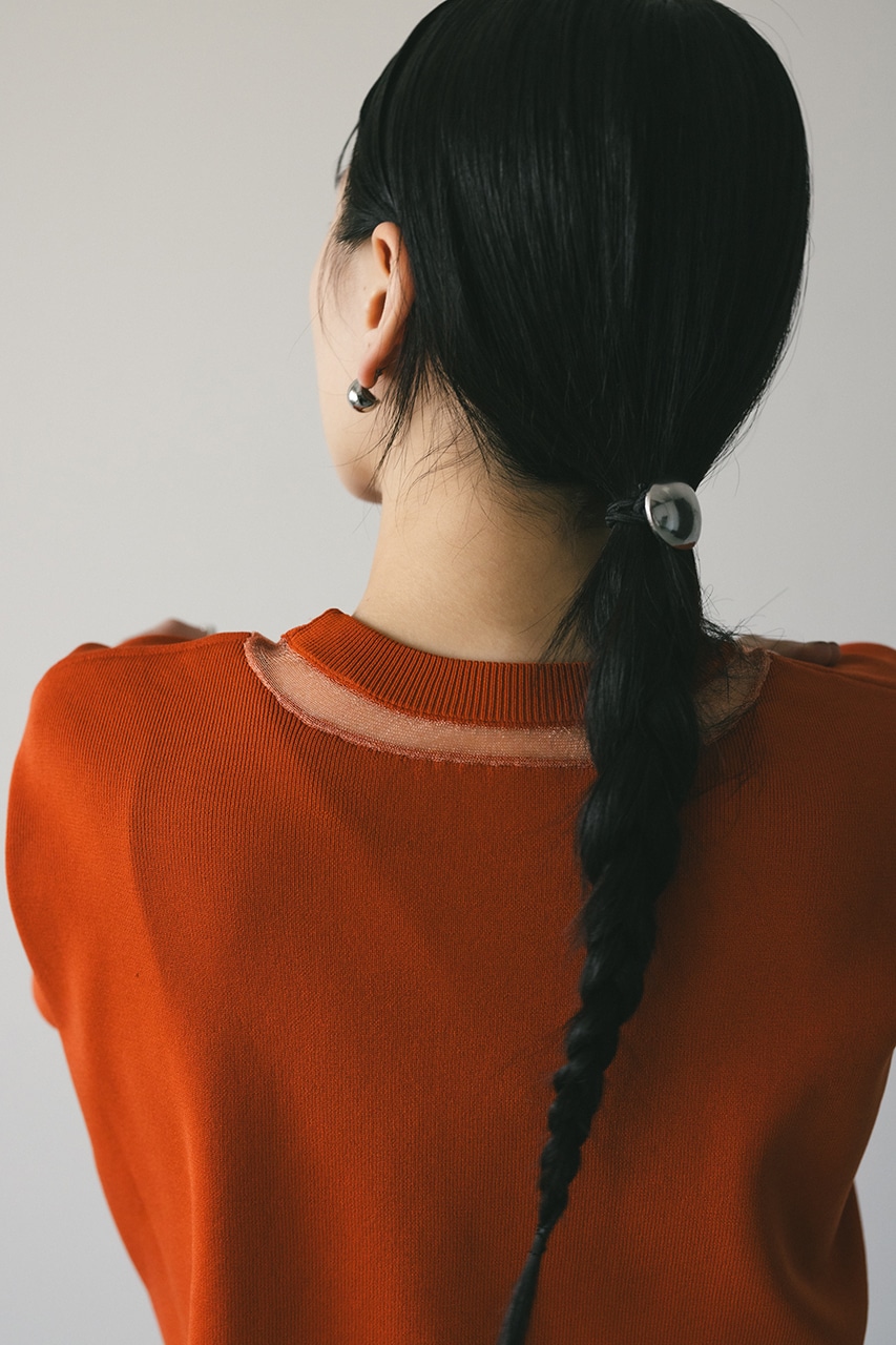 ネックシアーニットトップ ORG FREE