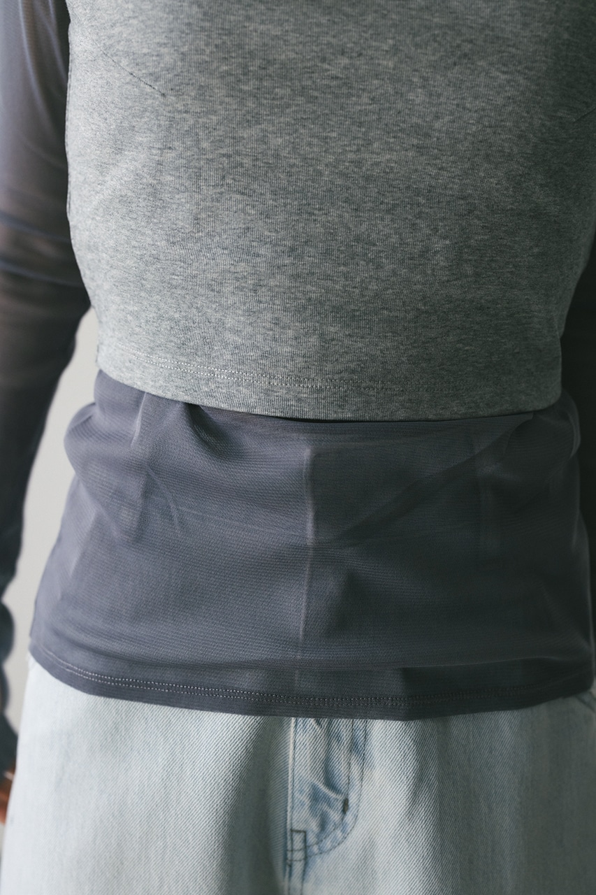 2ピーススクエアビスチェシアートップ GRY FREE