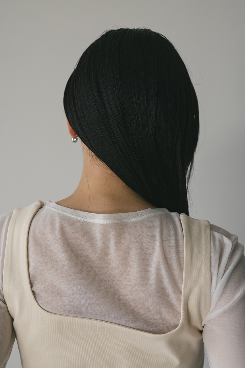 2ピーススクエアビスチェシアートップ WHT FREE