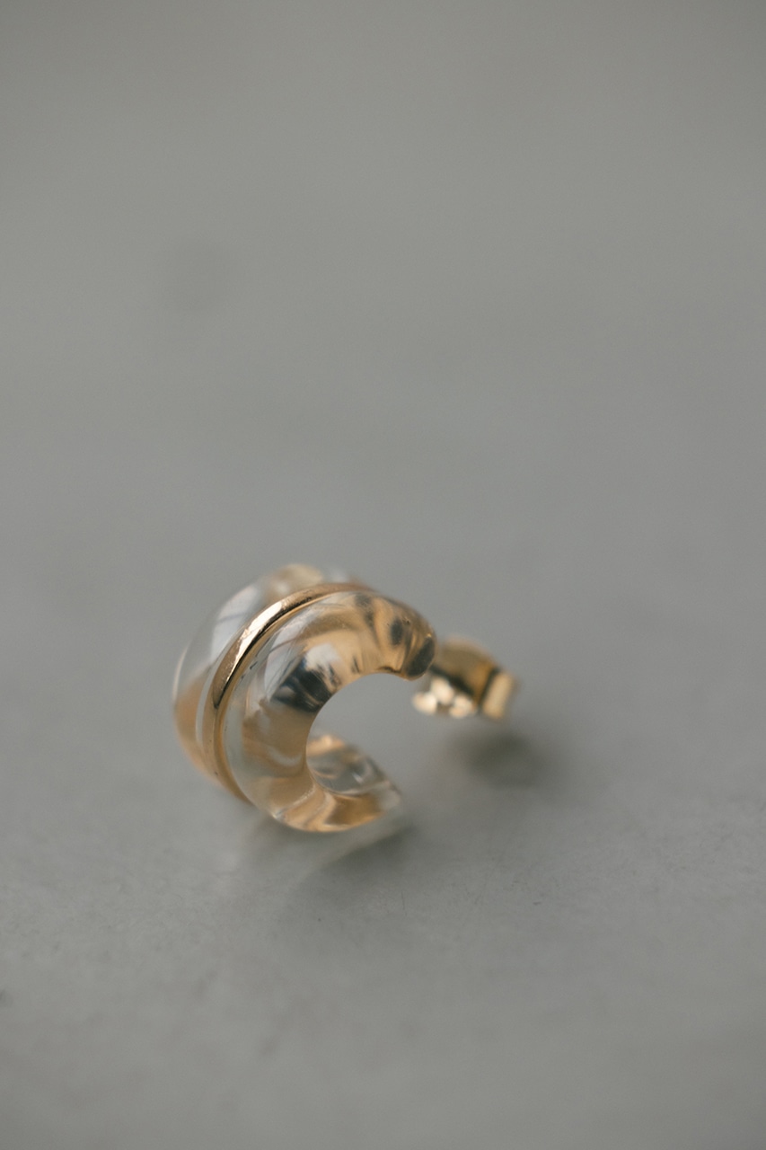 クリアフープピアス GLD FREE