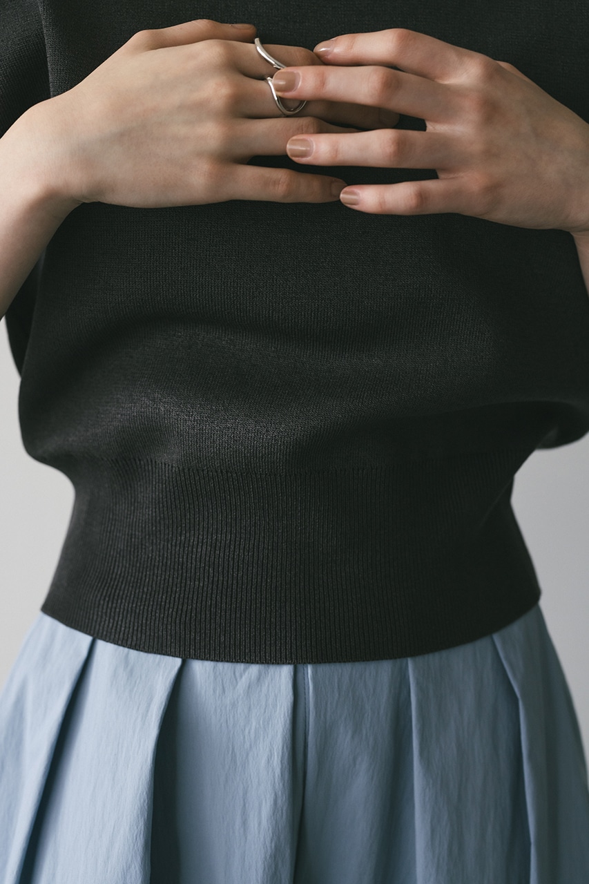 ショルダータックショートニット GRY FREE