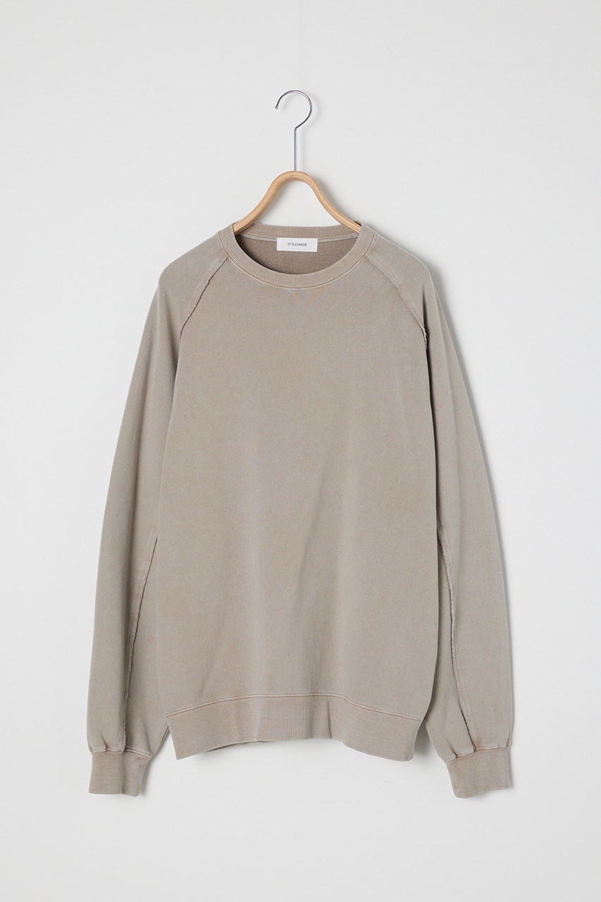 ピグメントクルーネックスウェット BEG L
