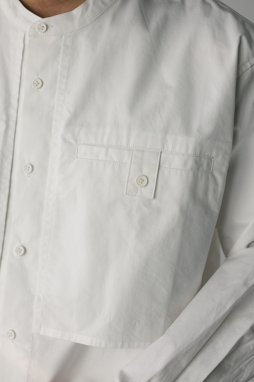 ビッグポケットフラップシャツ WHT L