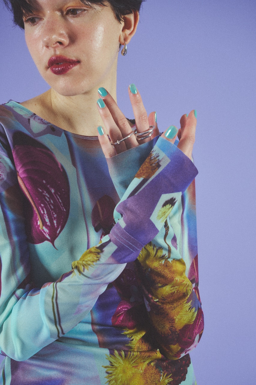 duft for HeRIN.CYE FLOWER BLOOM ロンTee Multi_1 FREE