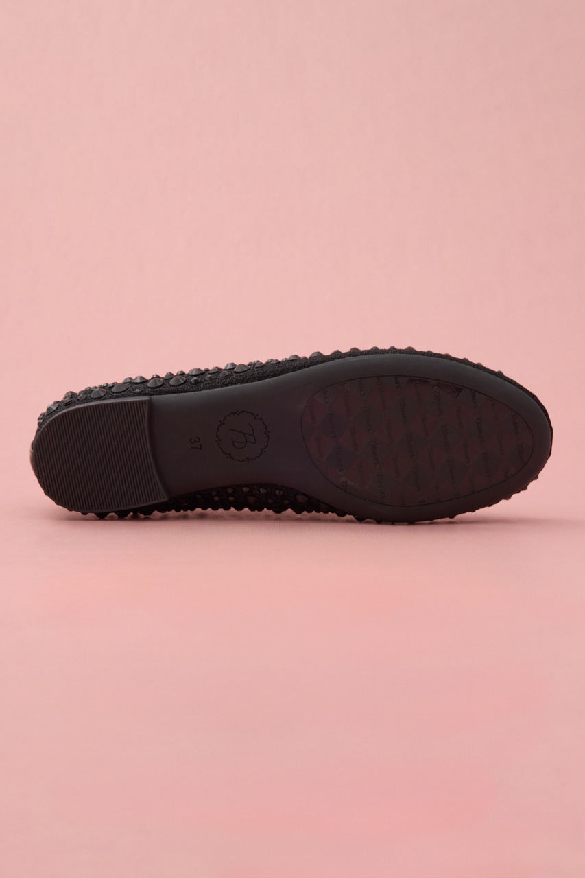 ストーンソーンバレエフラット BLK 23.0cm