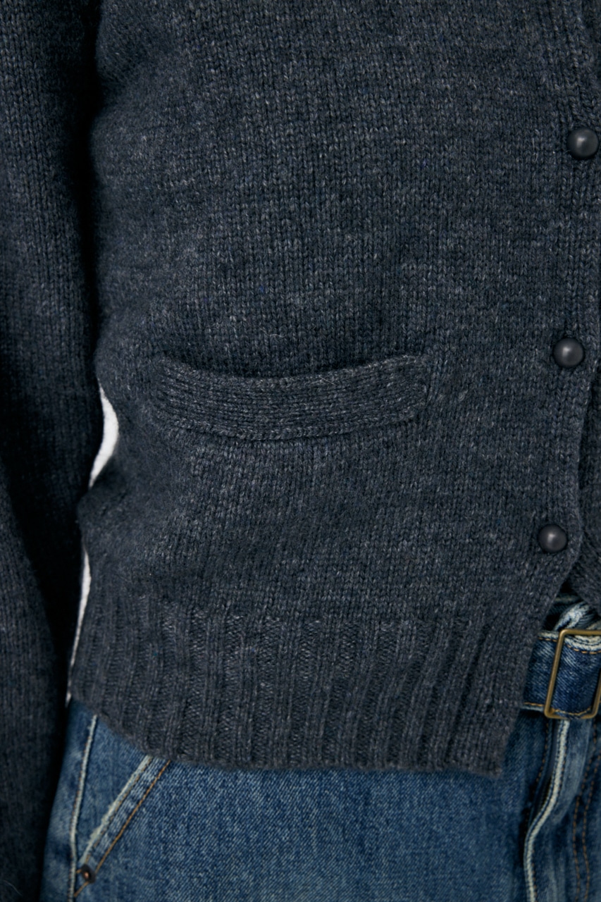 BUTTON UP ニットカーディガン GRY FREE