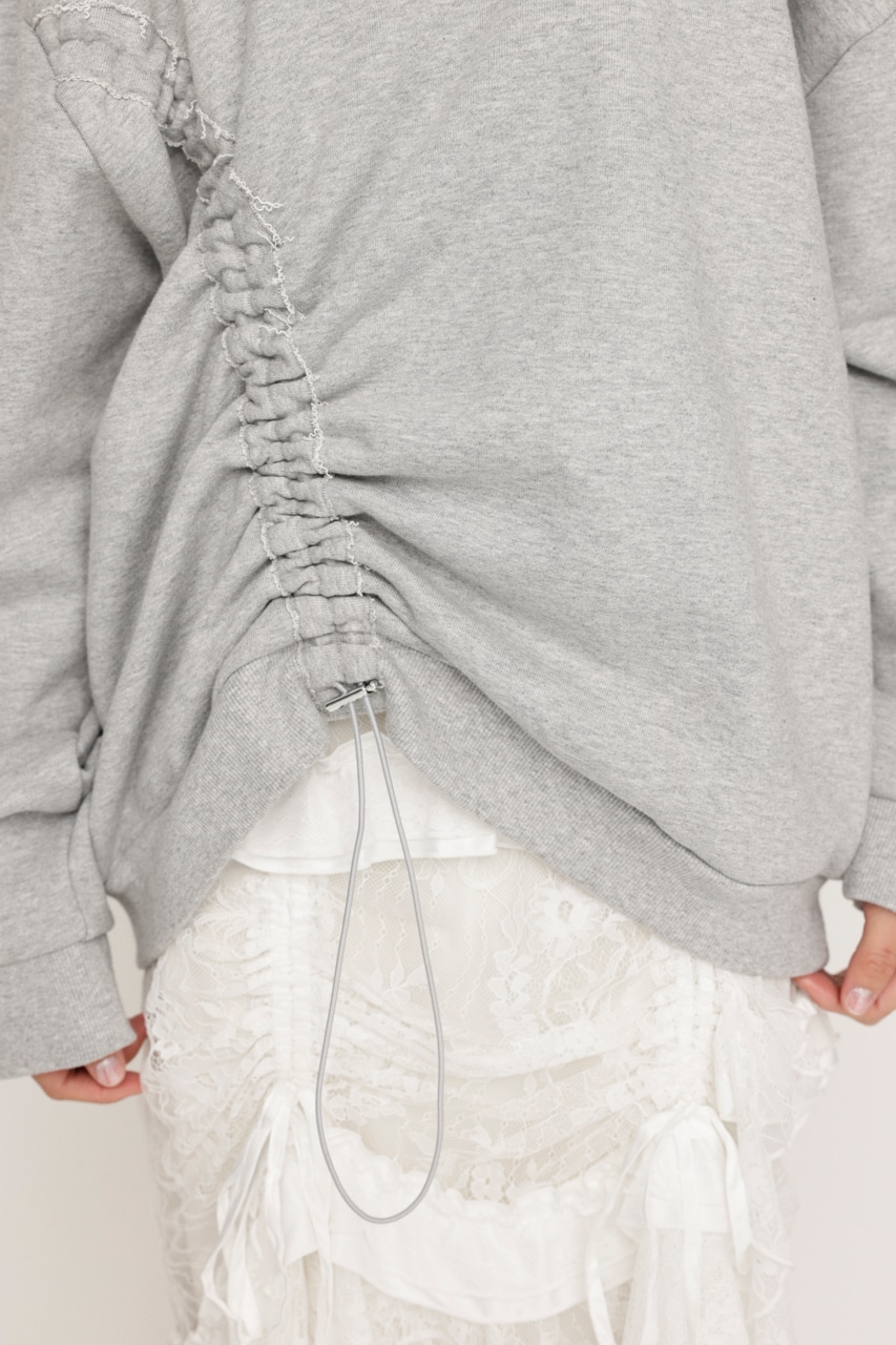 OPEN SHOULDER SW トップス T.GRY FREE