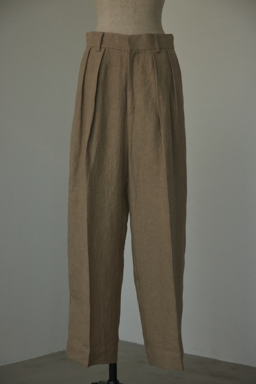 未使用❗️pelleq tucked trousers 20ss レモン　リネン 追加》フレンチリネンパンツ（その他パンツ）｜B.C STOCK（ベー