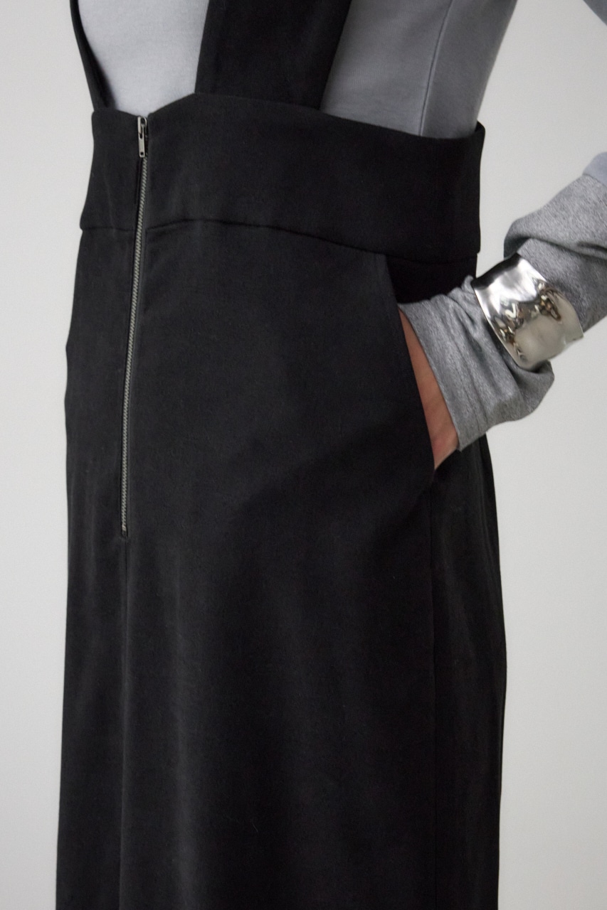 フロントジップジャンパースカート BLK S