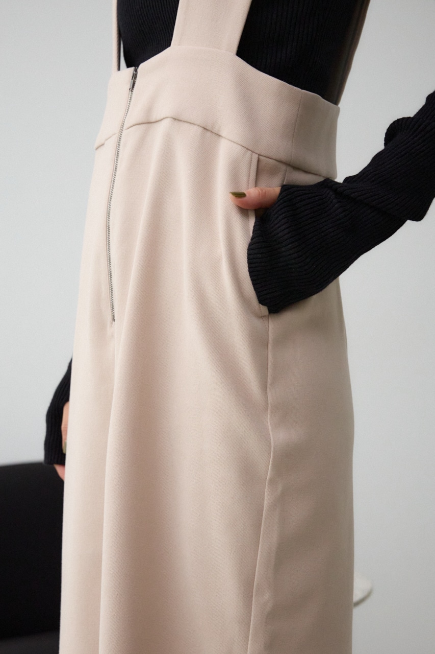 フロントジップジャンパースカート L/BEG S