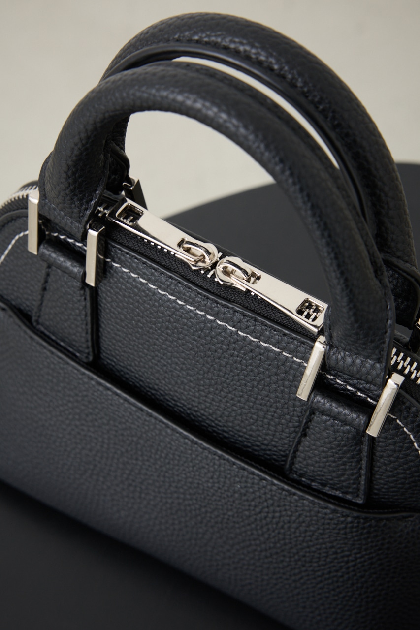 ダブルジッパーミニバッグ BLK FREE