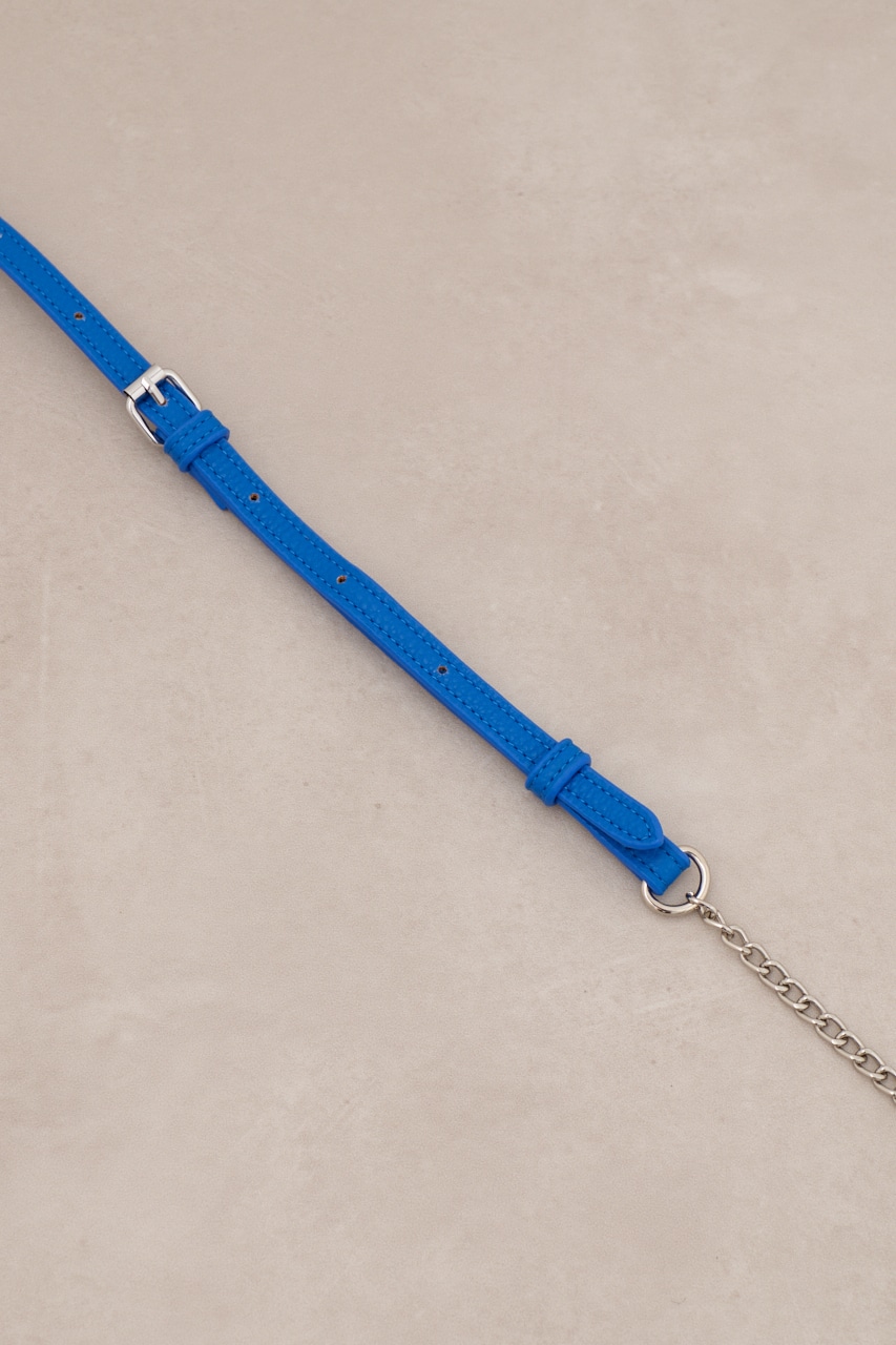 ダブルジッパーミニバッグ BLU FREE