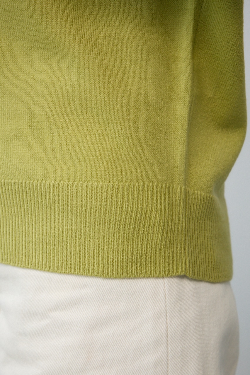 ヌーディー2WAYVネックニットトップス LIME S