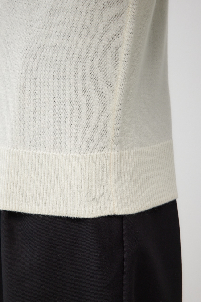 ヌーディー2WAYVネックニットトップス O/WHT S