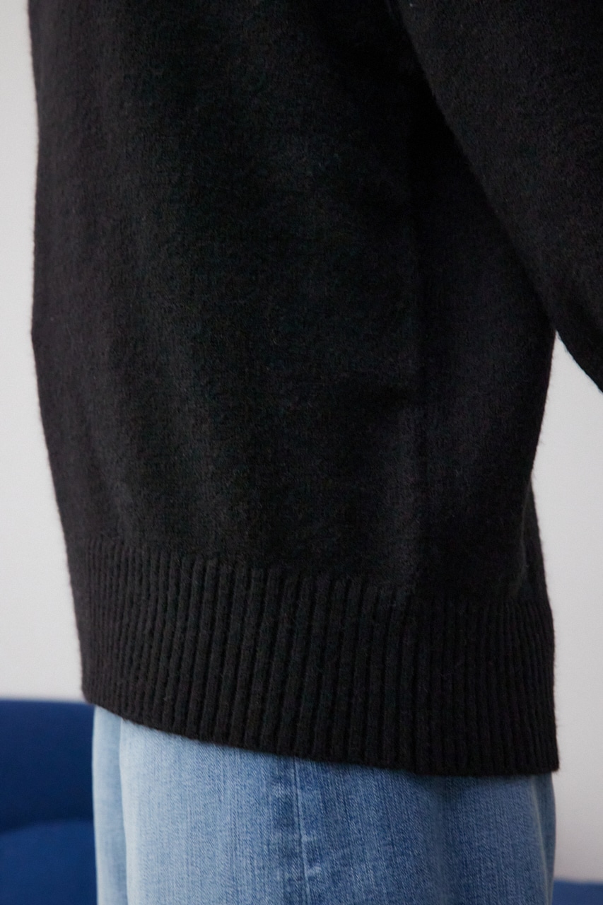 Vネックアソートカラーニットプルオーバー BLK FREE