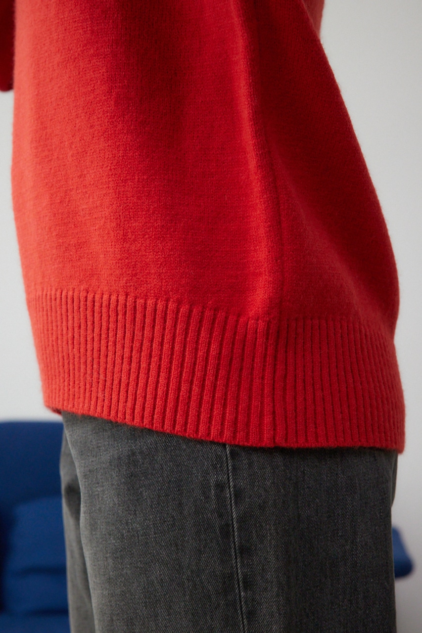 Vネックアソートカラーニットプルオーバー D/ORG FREE