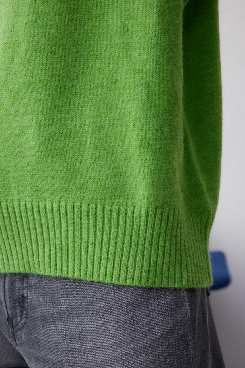 Vネックアソートカラーニットプルオーバー GRN FREE