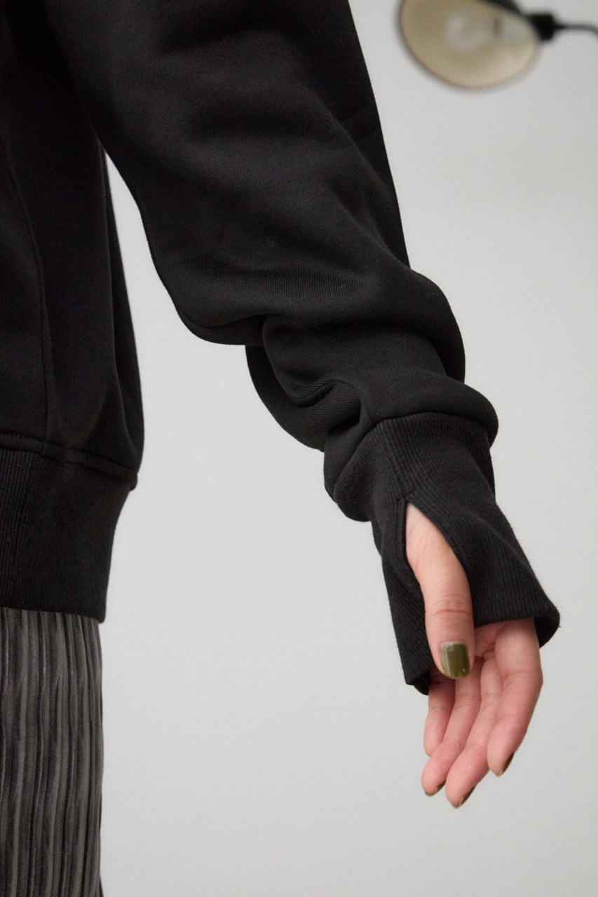 ルーズスウェットトップス BLK FREE