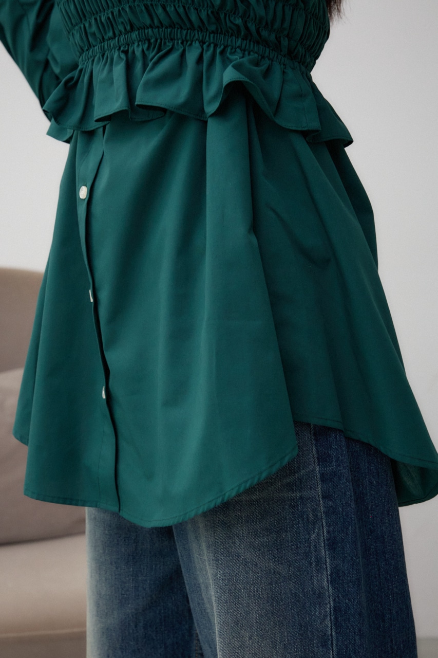 ビスチェ付きオーバーシャツ D/GRN FREE