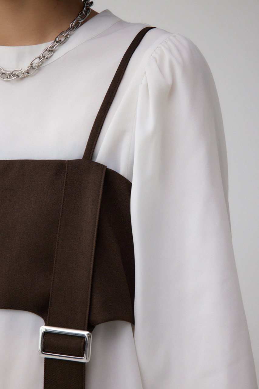 ガータービスチェレイヤードトップス BRN FREE