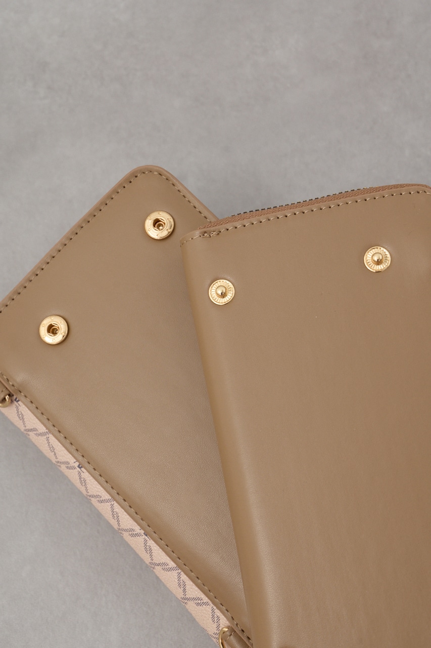 モノグラムパターンウォレットバッグ 柄BEG FREE