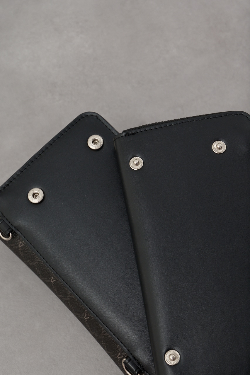 モノグラムパターンウォレットバッグ 柄BLK FREE