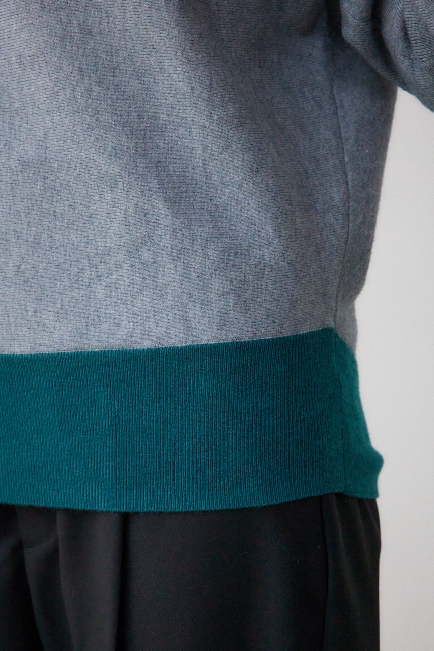 バイカラードルマンニットプルオーバー GRY FREE