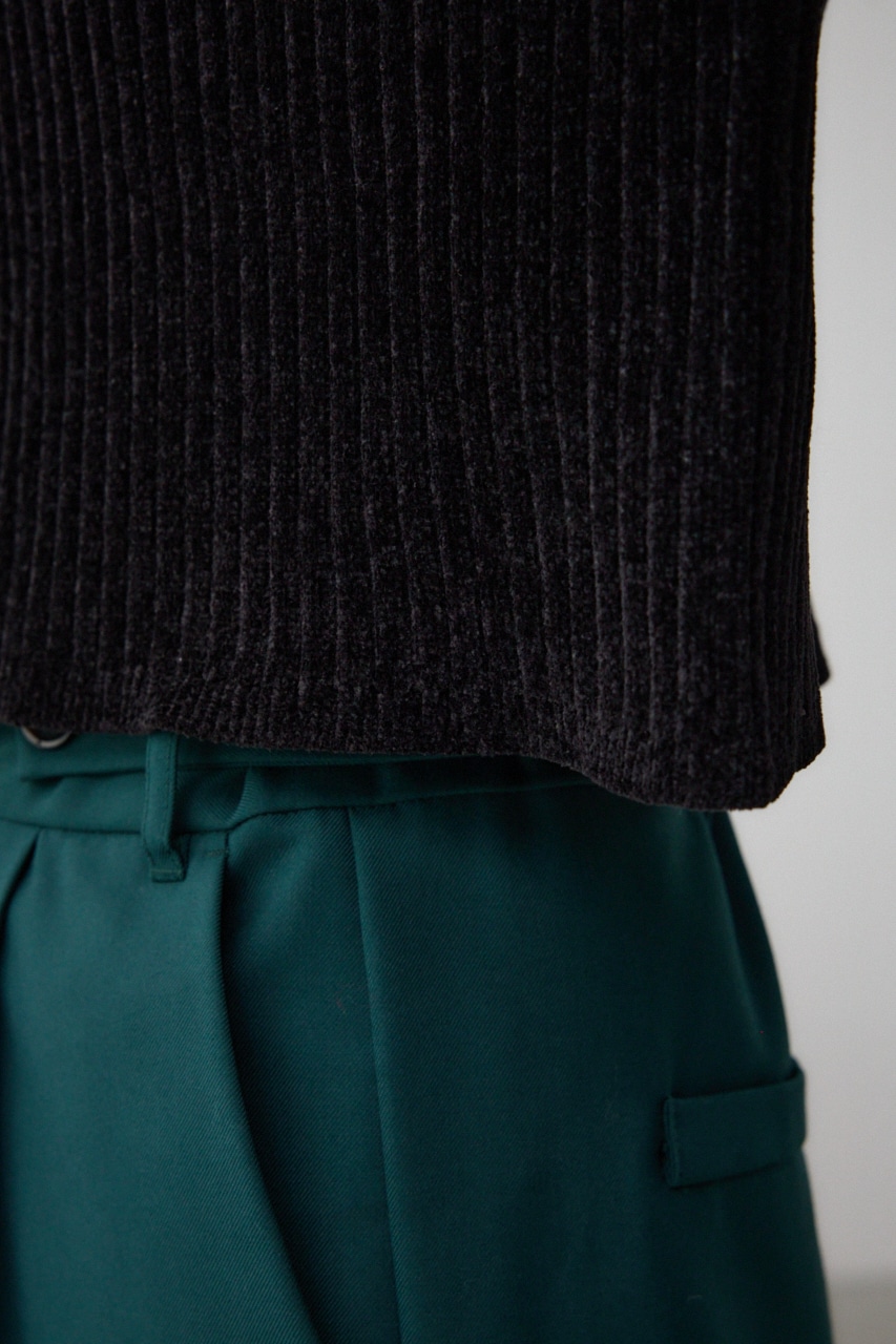 モールヤーンダブルジップカーディガン BLK FREE