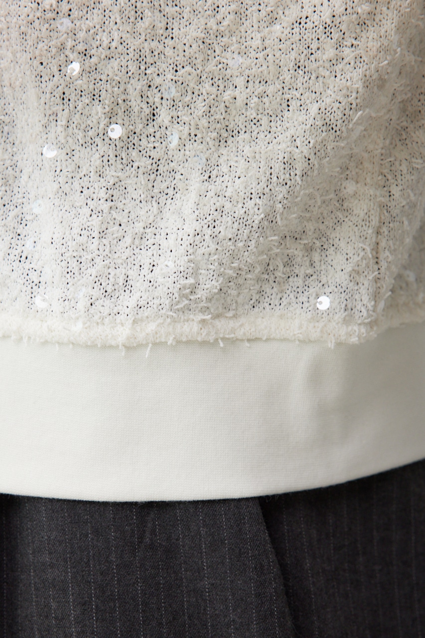 2WAYスパンコールカーディガン IVOY FREE