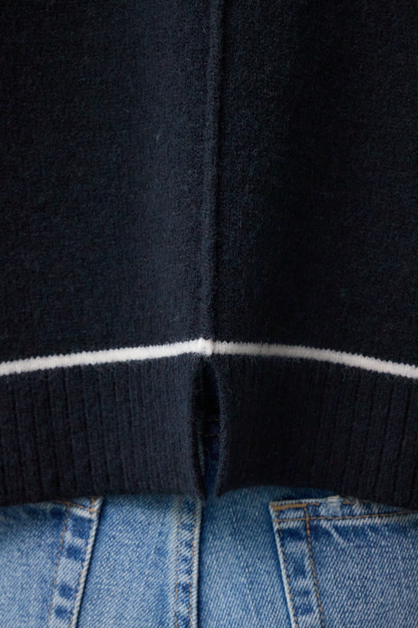 スウェットライクニットプルオーバー BLK FREE