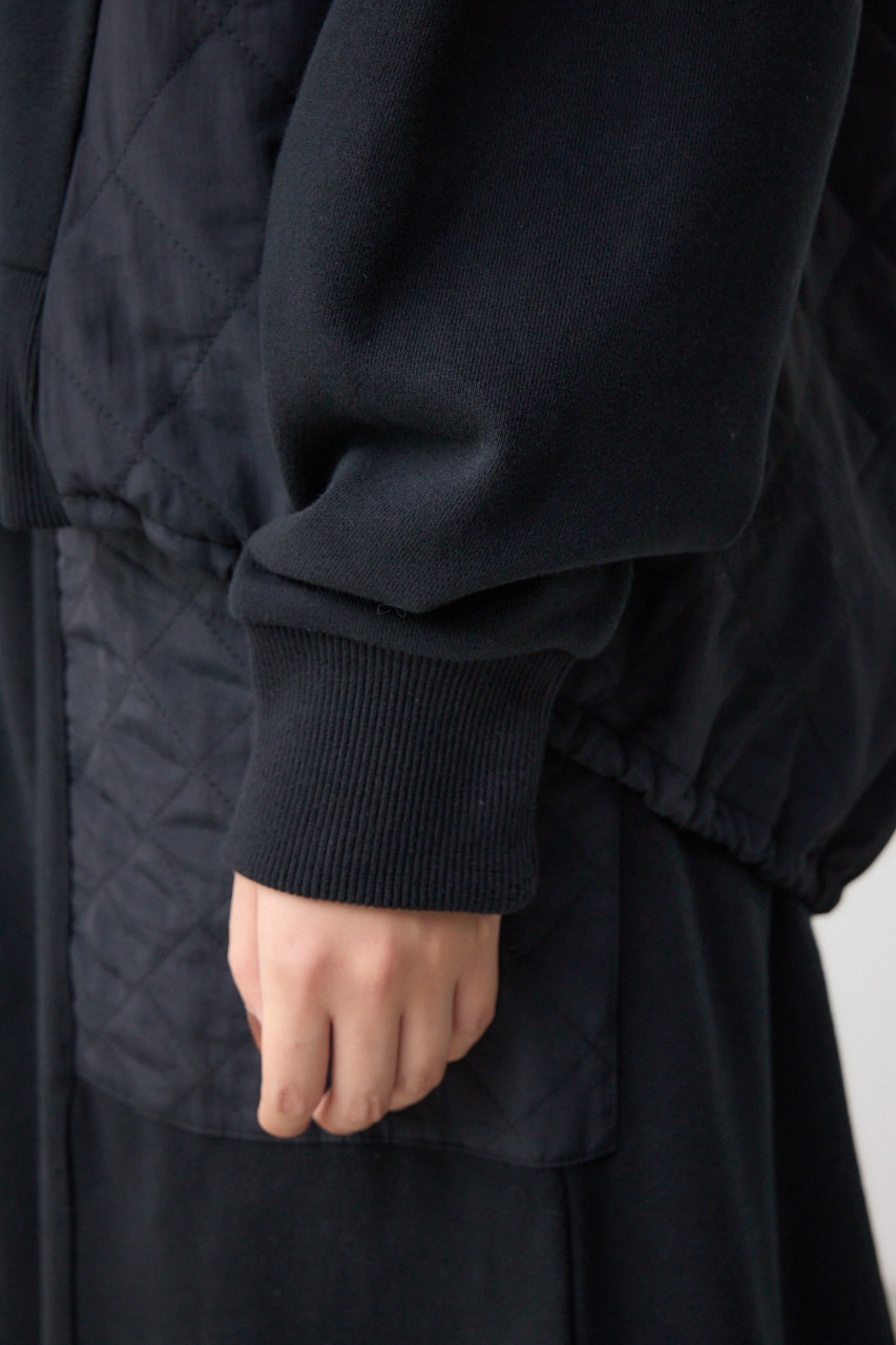 キルティングデザインフーディー BLK S
