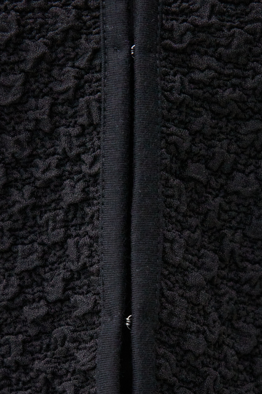 ポップコーンカットカーディガン BLK FREE