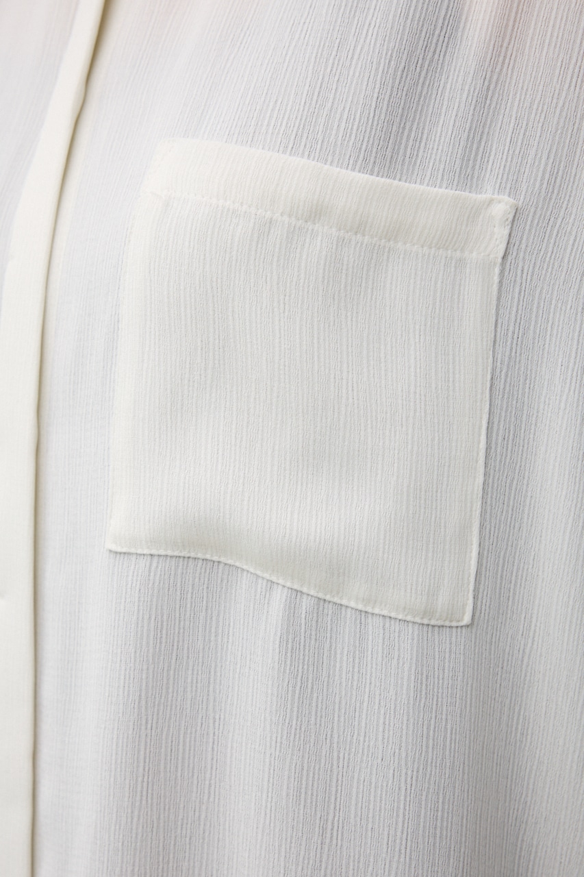 ポンチョ型楊柳シャツ IVOY FREE