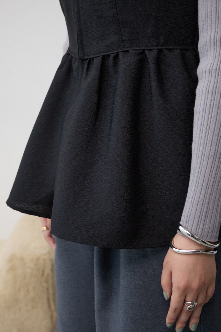 ジャガードフレアキャミ BLK FREE