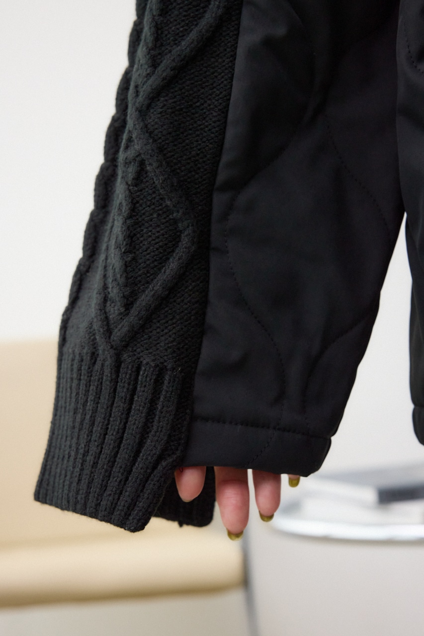 コンビネーションカーディガン BLK FREE