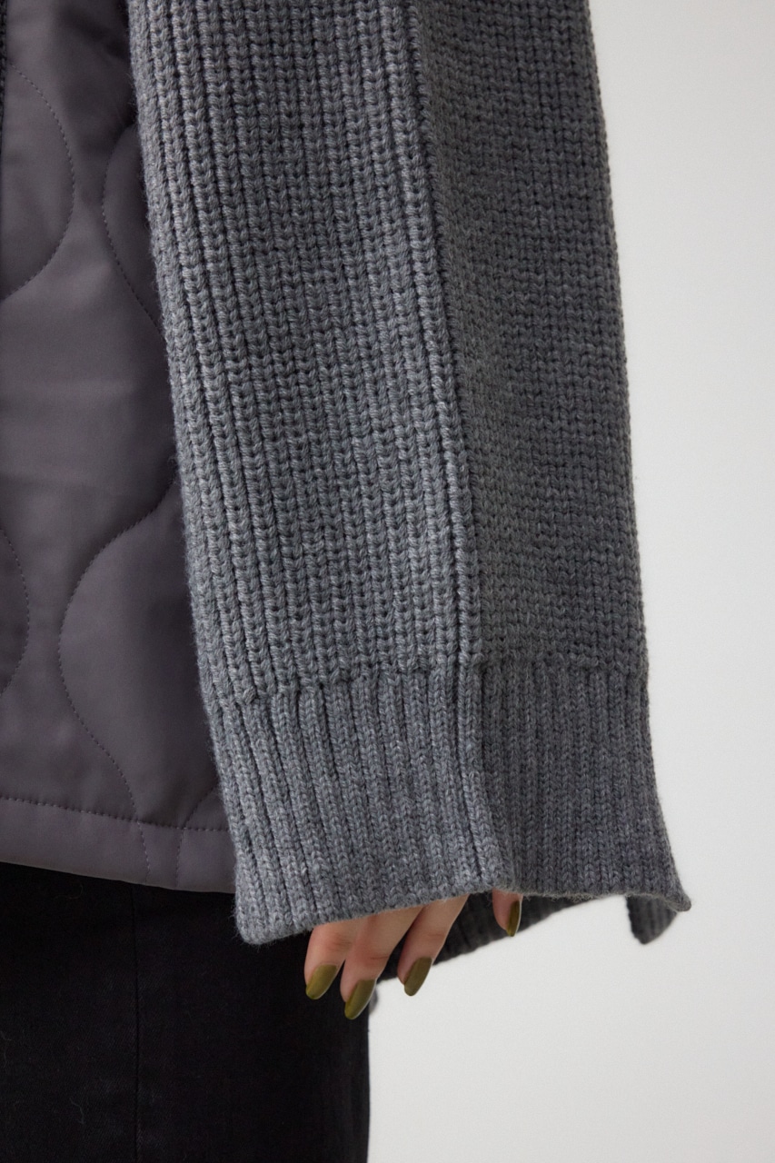 コンビネーションカーディガン GRY FREE