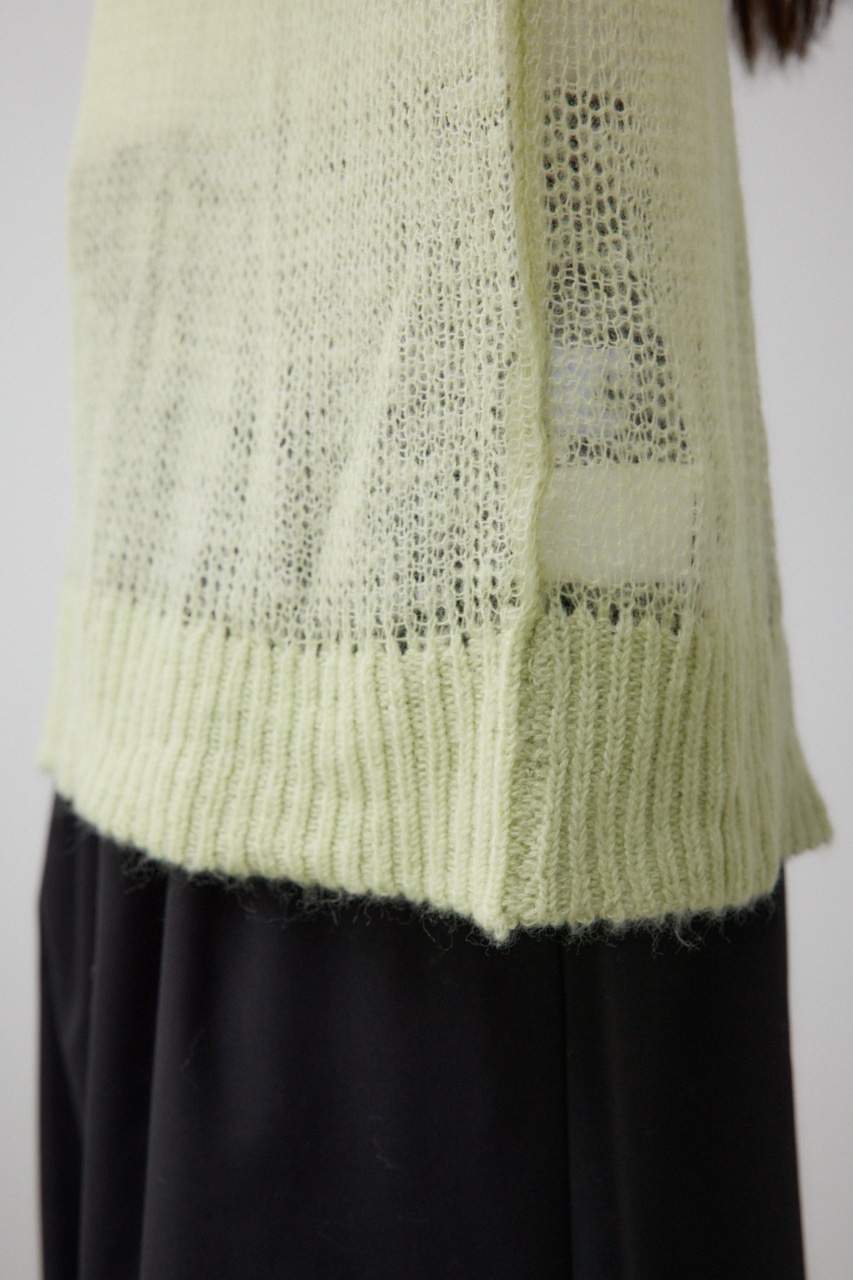 リバーシブルシアーニット LIME FREE