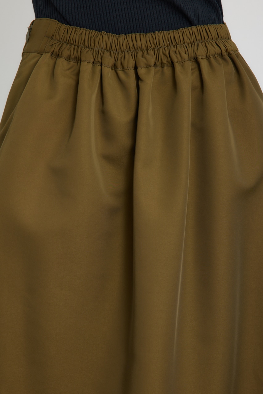 【PLUS】タックギャザーフレアスカート KHA M