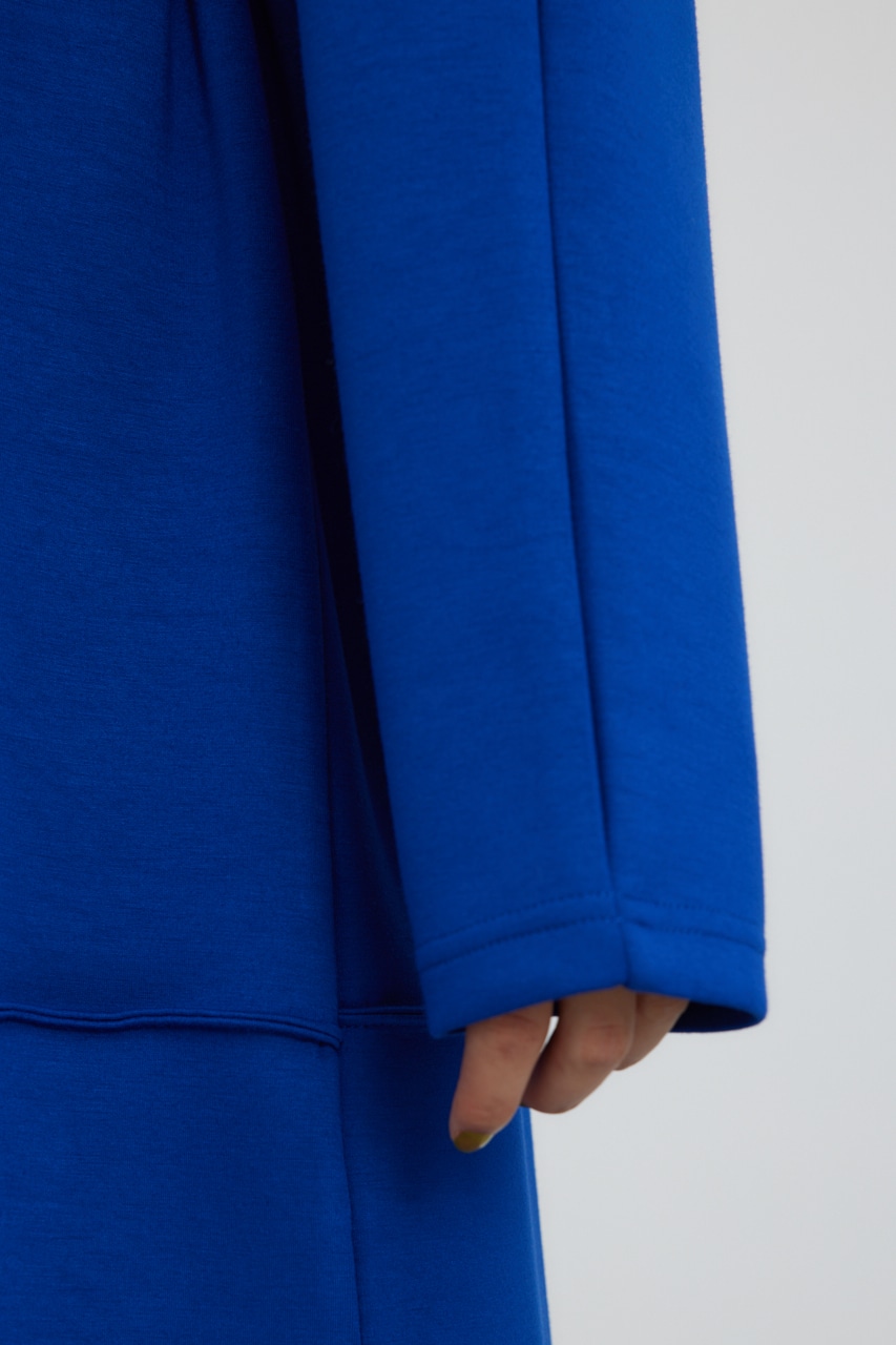 【PLUS】サイドタックコクーンワンピース D/BLU M